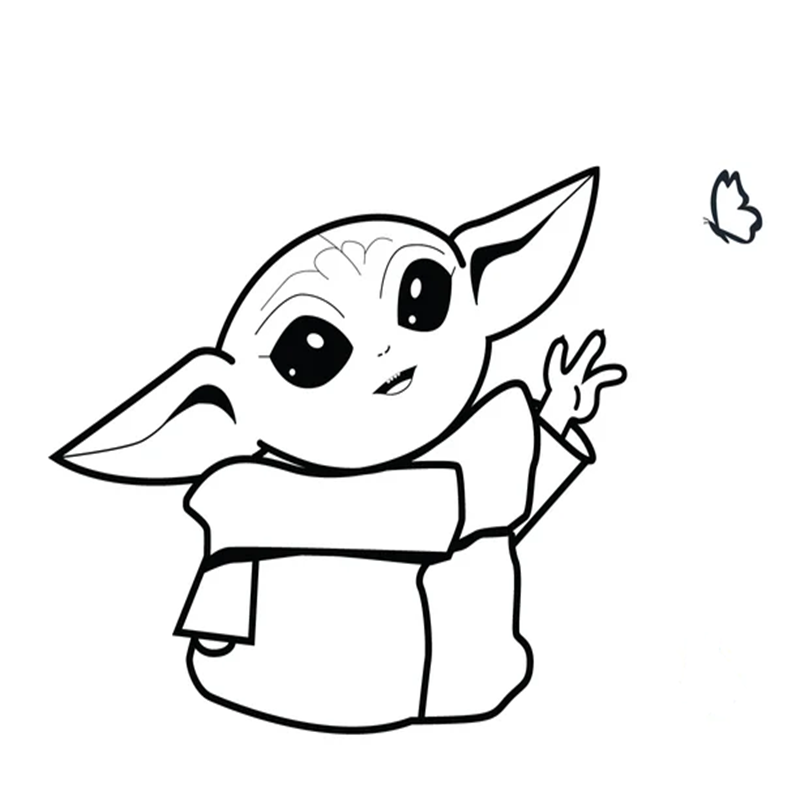 cool easy baby yoda drawing