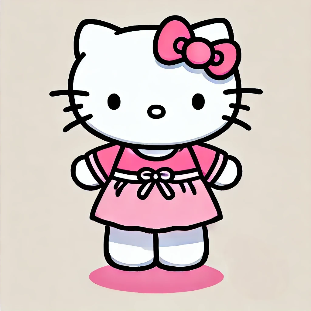 cute easy hello kitty drawing