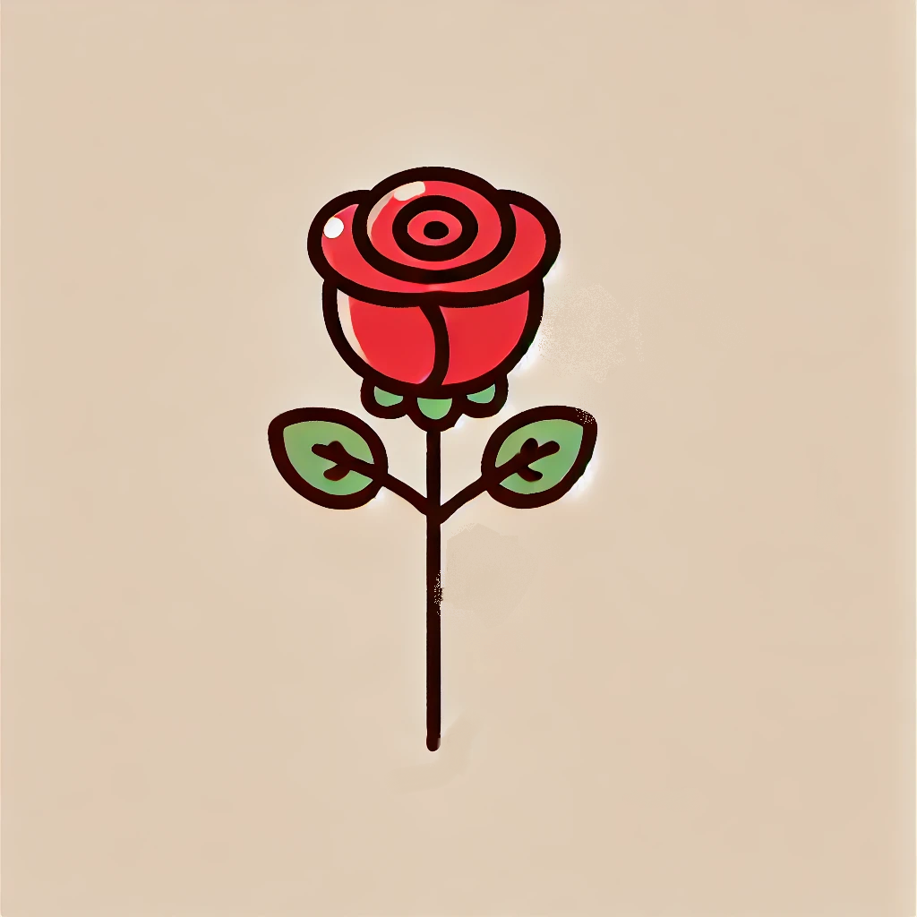 ease red rose drawing easy things to draw