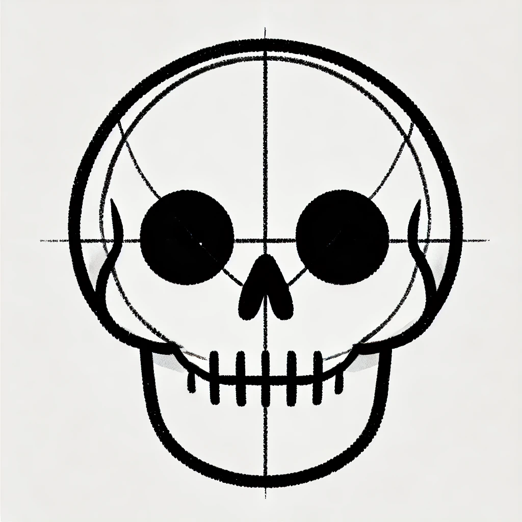 easy halloween skull drawing